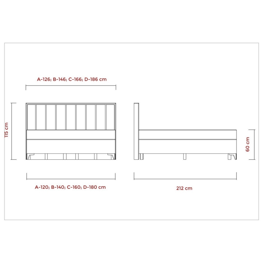 Tapacirani krevet sa dušecima i topperom sa prostorom za odlaganje ALICIA 160x200 cm bež