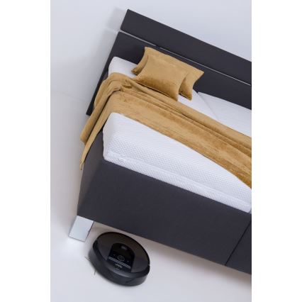 Tapacirani krevet ALIS 160x200 cm sa dušekom i prostorom za odlaganje, antracit