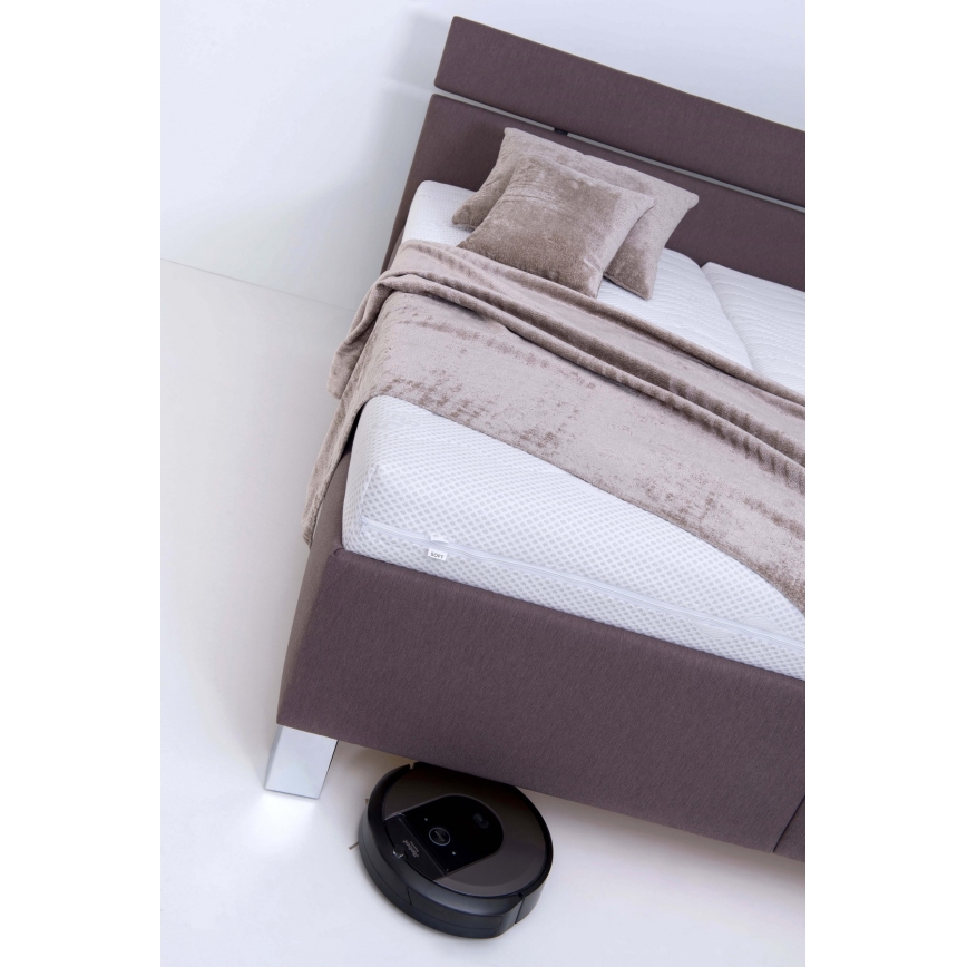 Tapacirani krevet ALIS 160x200 cm, sa prostorom za odlaganje, bez dušeka, braon