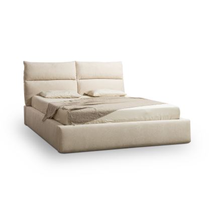 Tapacirani krevet bez dušeka BASIL 180x200 cm bež