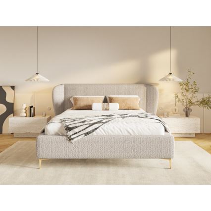 Tapacirani krevet bez dušeka DALIA 160x200 cm bež