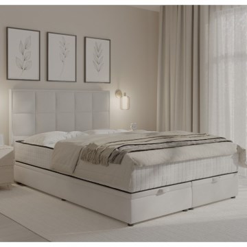 Tapacirani krevet GRACE 180x200 cm sa dušecima i praktičnim prostorom za odlaganje, bež