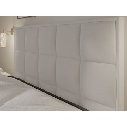 Tapacirani krevet GRACE 180x200 cm sa dušecima i prostorom za odlaganje, siva