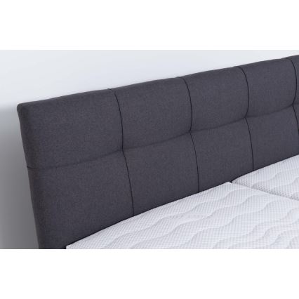 Tapacirani krevet MARIA 160x200 cm sa dušekom i prostorom za odlaganje, siva