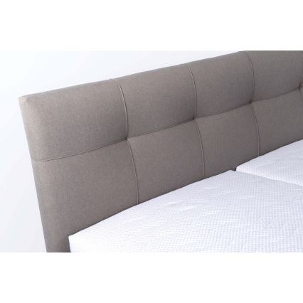 Tapacirani krevet MARIA 160x200 cm sa dušekom i prostorom za odlaganje, taupe