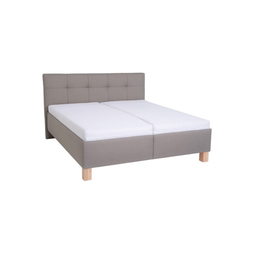 Tapacirani krevet MARIA 160x200 cm sa dušekom i prostorom za odlaganje, taupe