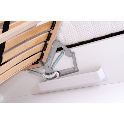 Tapacirani krevet MARIA ONE 90x200 cm sa prostorom za odlaganje, bez dušeka, siva