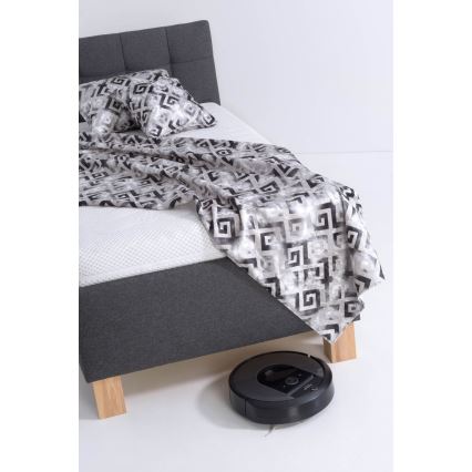 Tapacirani krevet MARIA ONE 90x200 cm sa prostorom za odlaganje, bez dušeka, siva