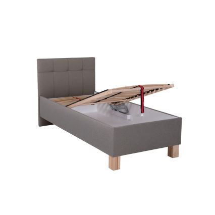 Tapacirani krevet MARIA ONE 90x200 cm sa prostorom za odlaganje, bez dušeka, taupe