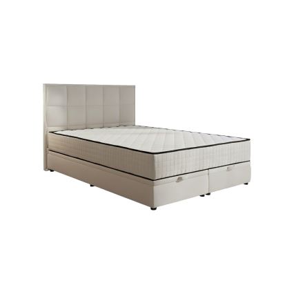 Tapacirani krevet sa dušecima i prostorom za odlaganje GRACE 160x200 cm bež