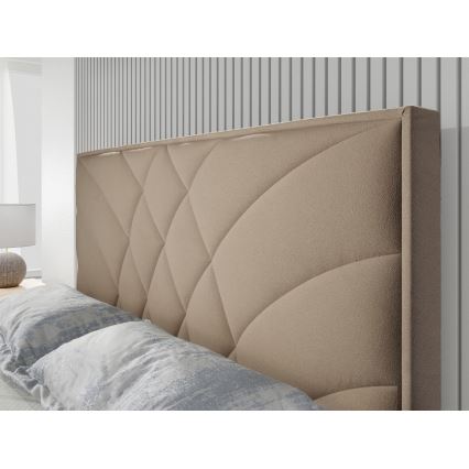 Tapacirani krevet sa madracima i prostorom za odlaganje GINA 160x200 cm bež