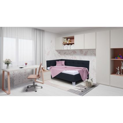 Tapacirani krevet sa prostorom za odlaganje bez dušeka MARIA PETITE 120x200 cm antracit