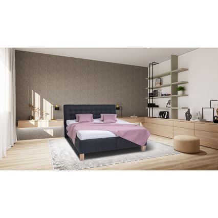 Tapacirani krevet sa prostorom za odlaganje bez dušeka VIOLET 160x200 cm antracit