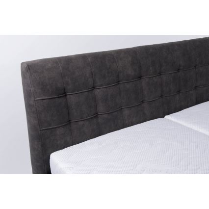 Tapacirani krevet sa prostorom za odlaganje bez dušeka VIOLET 160x200 cm tamno siva