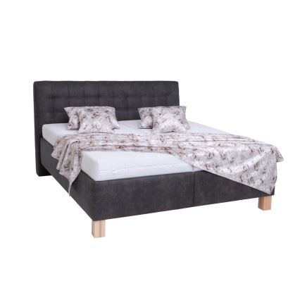 Tapacirani krevet sa prostorom za odlaganje bez dušeka VIOLET 160x200 cm tamno siva