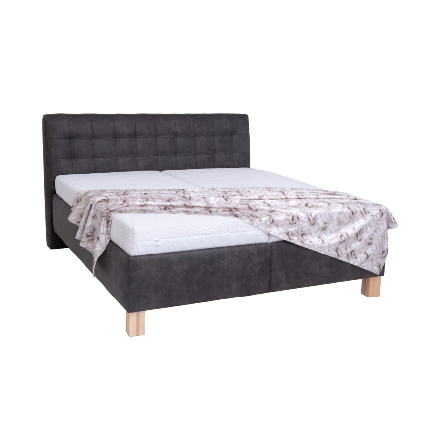 Tapacirani krevet sa prostorom za odlaganje bez dušeka VIOLET 160x200 cm tamno siva