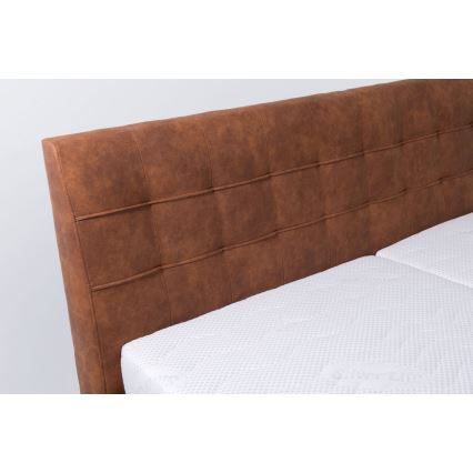Tapaciran krevet sa prostorom za odlaganje bez dušeka VIOLET 180x200 cm konjak braon