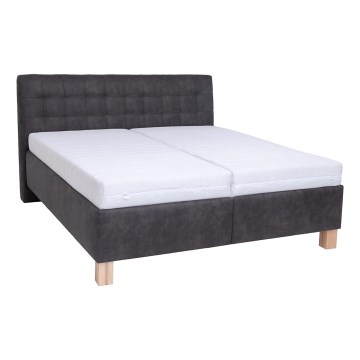 Tapacirani krevet sa prostorom za odlaganje bez dušeka VIOLET 180x200 cm tamno siva