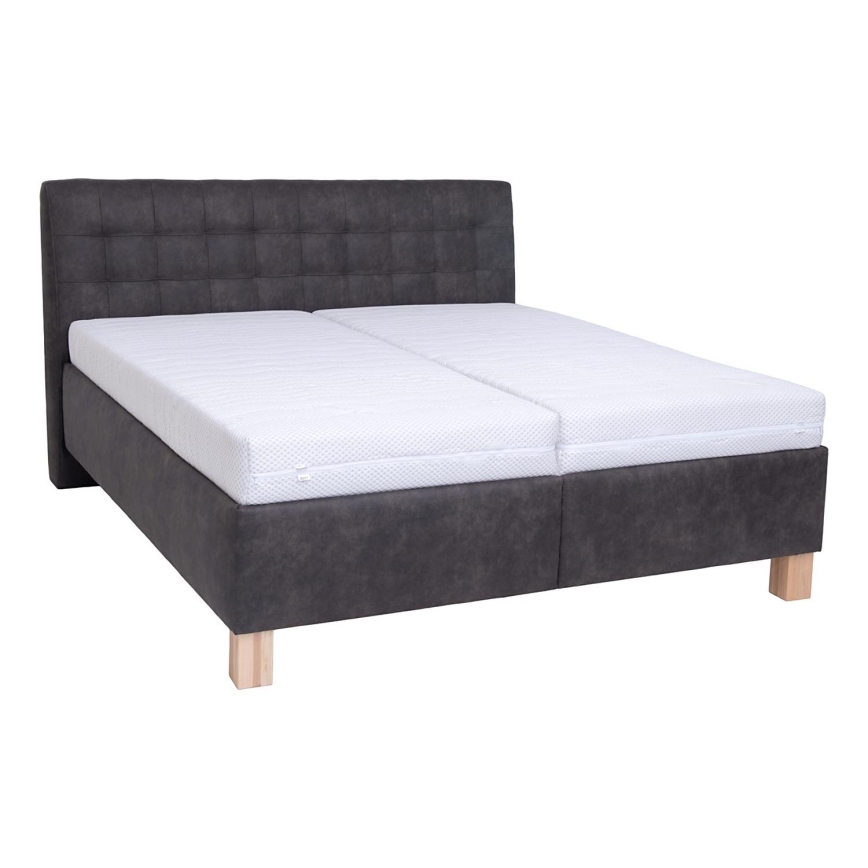 Tapacirani krevet sa prostorom za odlaganje bez dušeka VIOLET 180x200 cm tamno siva