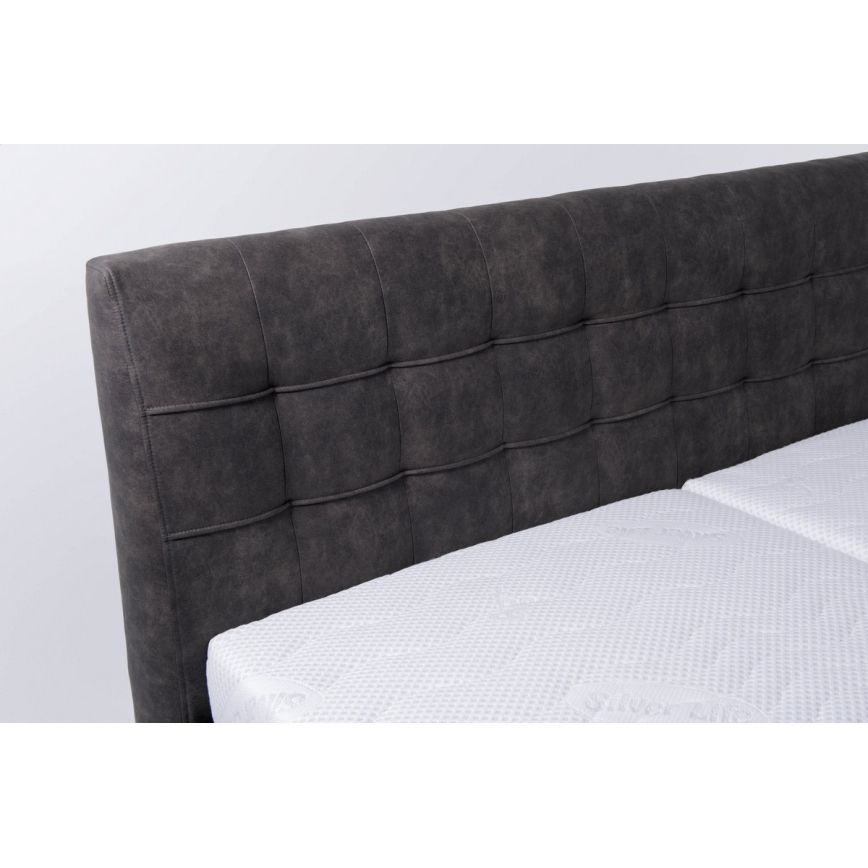 Tapacirani krevet sa prostorom za odlaganje bez dušeka VIOLET 180x200 cm tamno siva