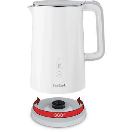 Tefal - Električna kuvala za vodu SENSE 1,5 l 1800 W/230 V bela