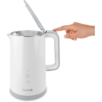 Tefal - Električna kuvala za vodu SENSE 1,5 l 1800 W/230 V bela