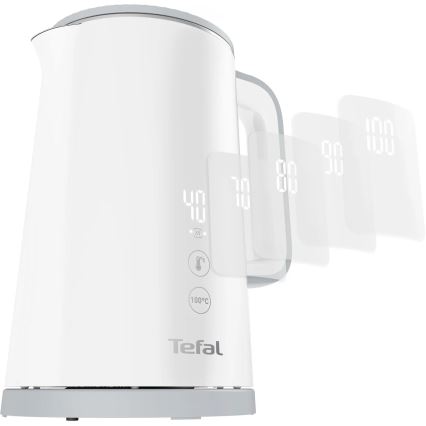 Tefal - Električna kuvala za vodu SENSE 1,5 l 1800 W/230 V bela