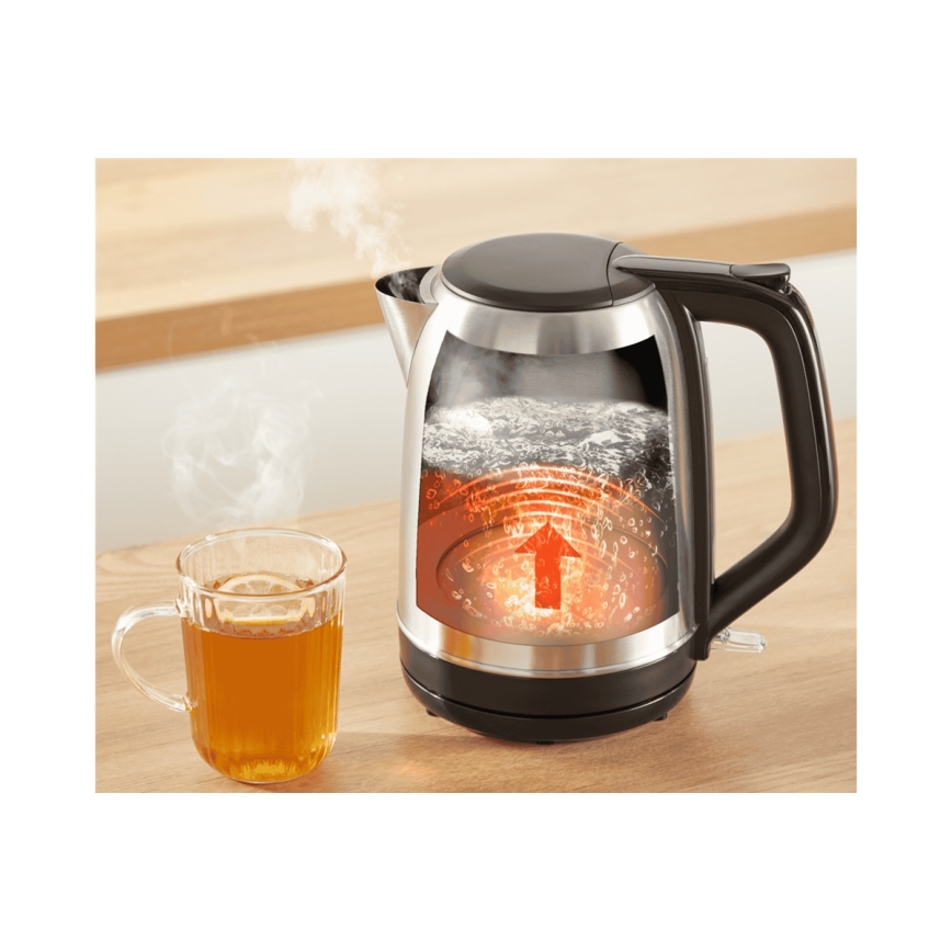 Tefal - Električno kuvalo za vodu SUBITO 1,7l 2400W/230V inox/crna