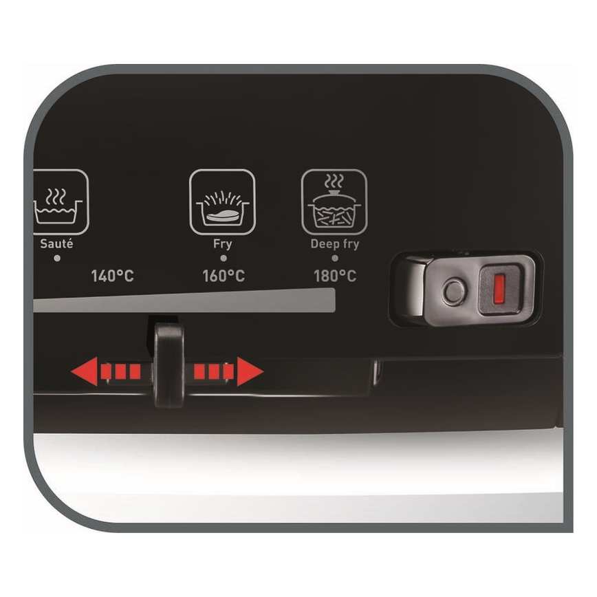 Tefal - Friteza 2 l VERSALION DE LUXE 7 u 1 1600W/230V crna