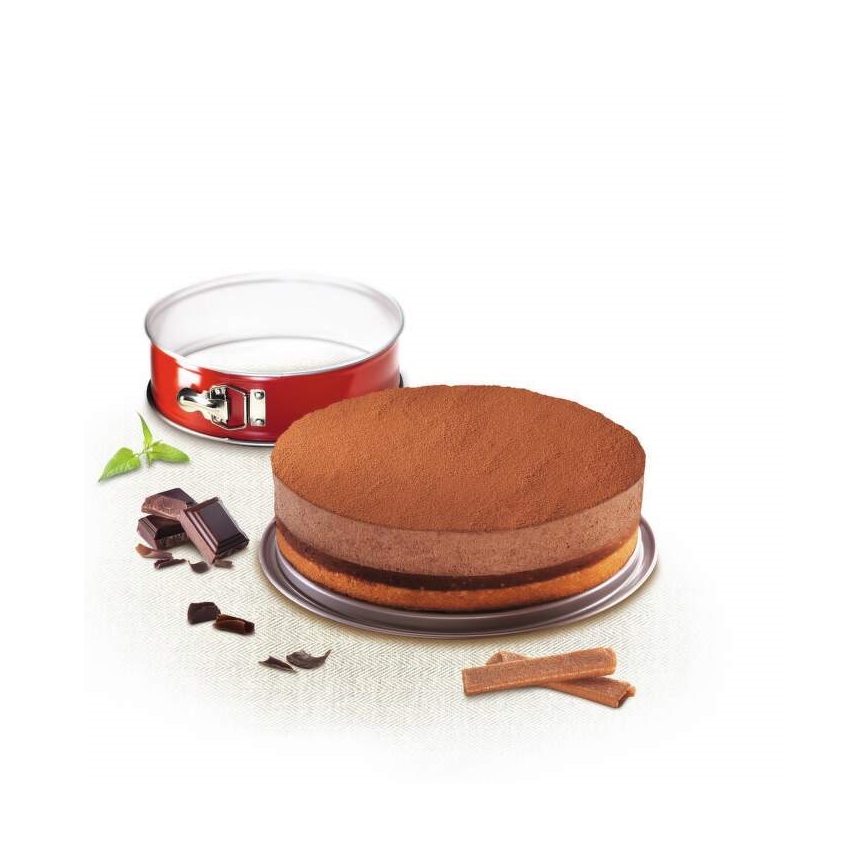 Tefal - kalup za tortu DELIBAKE 19 cm sa uklonjivim obručem, crveni