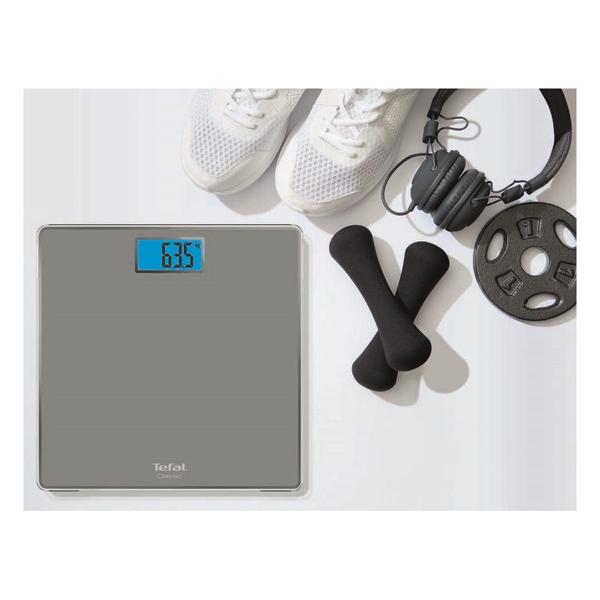 Tefal - Lična vaga CLASSIC 2xAAA siva