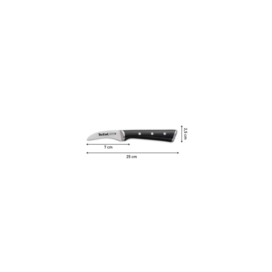 Tefal - Nožić za guljenje ICE FORCE 7 cm, nerđajući čelik/sjajni hrom/crna