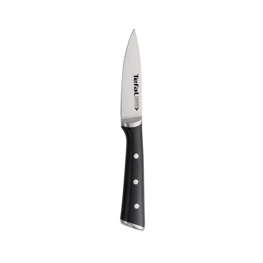Tefal - Nož za guljenje od nerđajućeg čelika ICE FORCE 9 cm sjajni hrom/crna