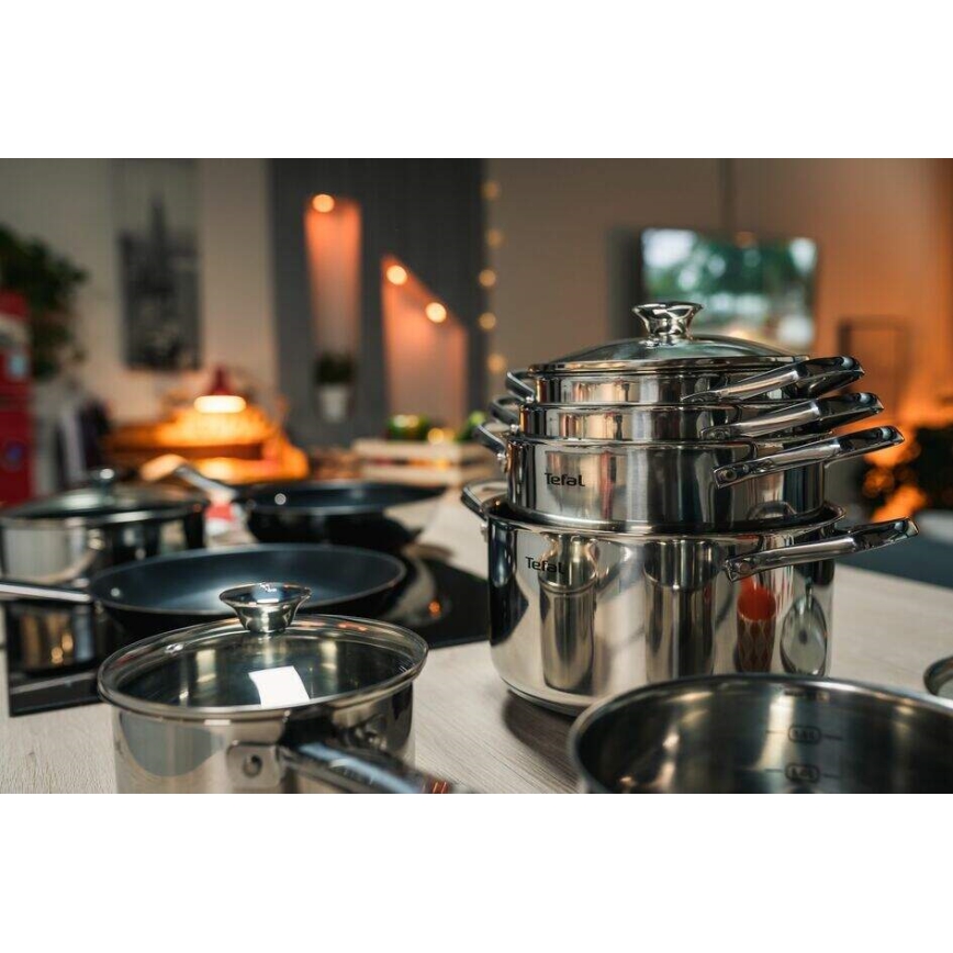 Tefal - Set lonaca 10 kom COOK EAT, nerđajući čelik