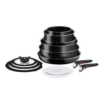 Tefal - Set posuđa 13 delova INGENIO EASY COOK & CLEAN CRNA