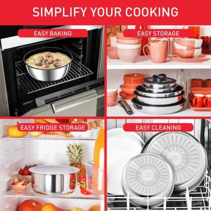 Tefal - Set posuđa od 13 delova INGENIO PREFERENCE ON, nerđajući čelik