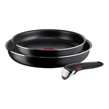 Tefal - Set tiganja 3 kom INGENIO EASY COOK & CLEAN CRNI