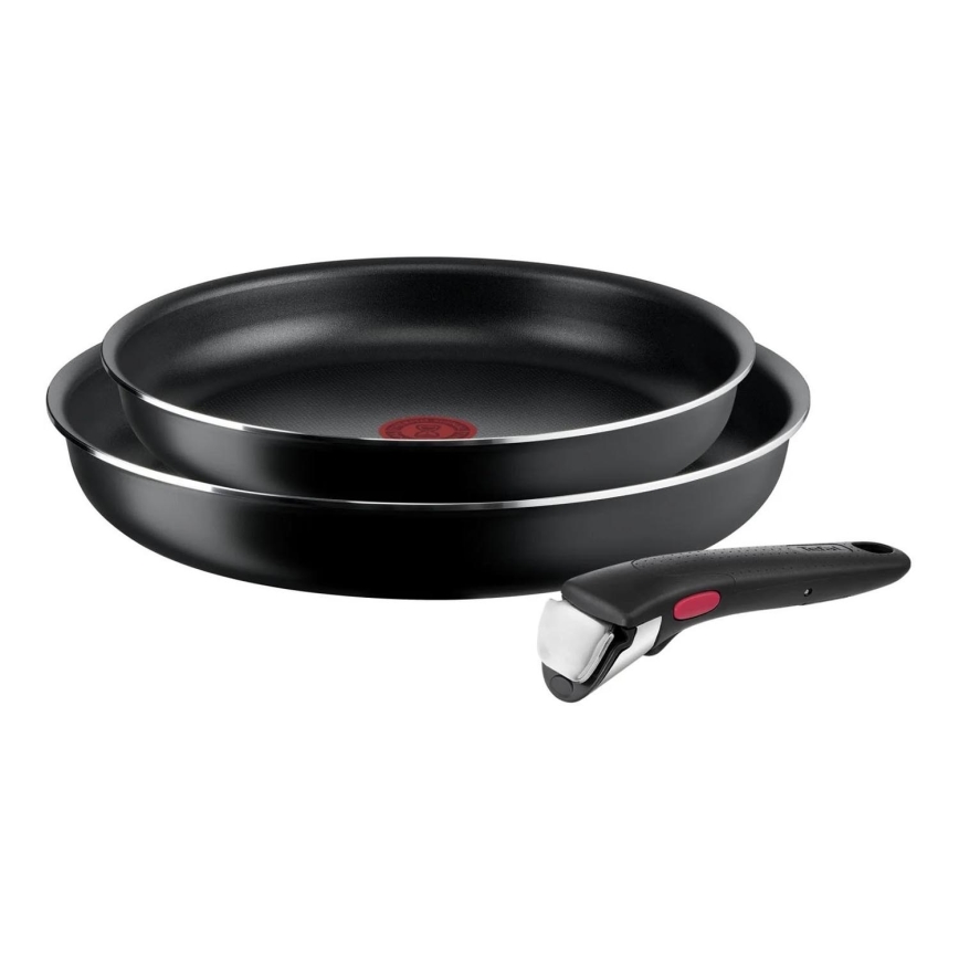Tefal - Set tiganja 3 kom INGENIO EASY COOK & CLEAN CRNI
