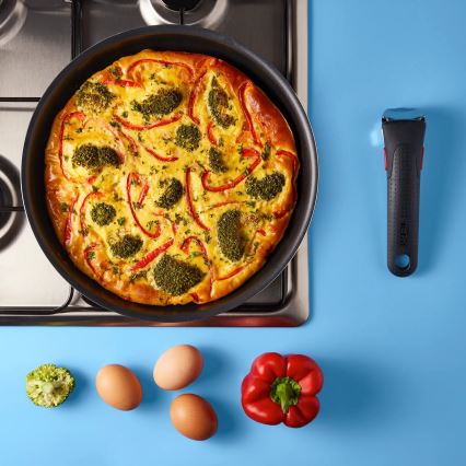 Tefal - Set tiganja 3 kom INGENIO EASY COOK & CLEAN CRNI