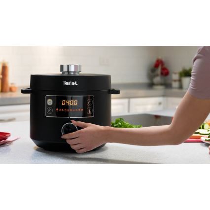 Tefal - Višenamenski električni lonac TURBO CUISINE 4,8 l 1090W/230V crna