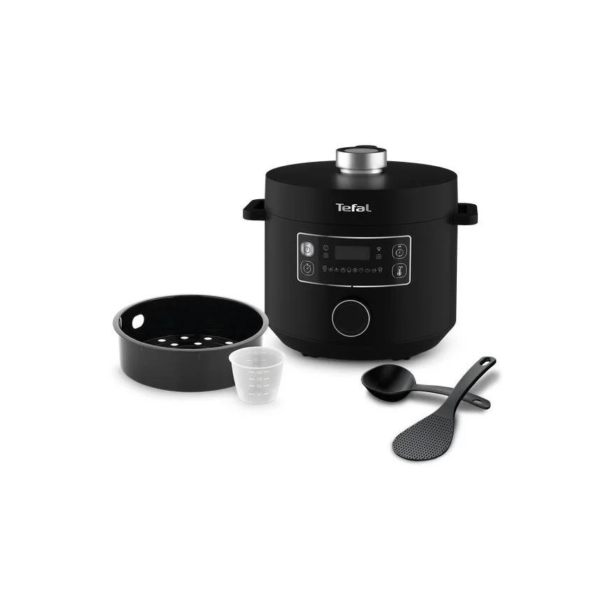 Tefal - Višenamenski električni lonac TURBO CUISINE 4,8 l 1090W/230V crna