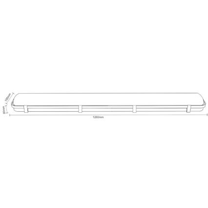 Tehničko fluorescentno svetlo T8 2xG13/18W/230V IP65 126 cm