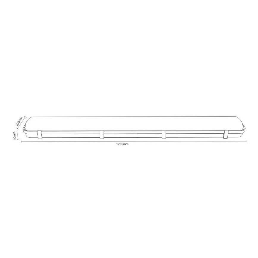 Tehničko fluorescentno svetlo T8 2xG13/18W/230V IP65 126 cm