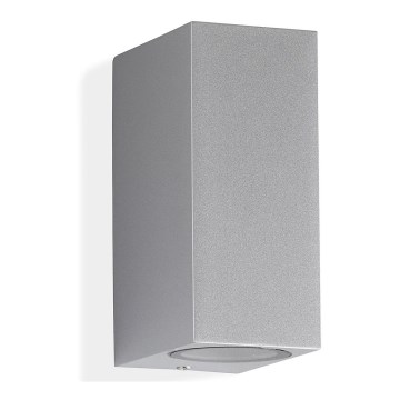 Telefunken 307004TF - LED spoljna zidna lampa 2xGU10/5W/230V IP44 srebrna