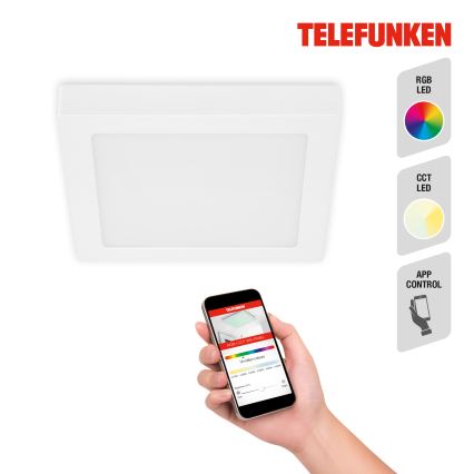 Telefunken 309606TF - LED RGBW prigušiva plafonska lampa LED/18W/230V 2700-6500K Wi-Fi Tuya
