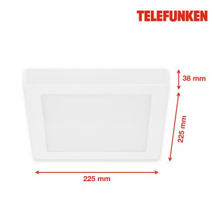 Telefunken 309606TF - LED RGBW prigušiva plafonska lampa LED/18W/230V 2700-6500K Wi-Fi Tuya