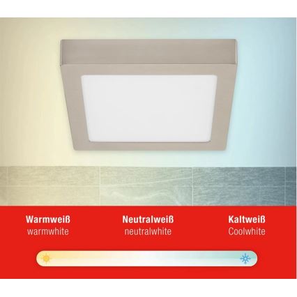 Telefunken 309702TF - LED RGB prigušiva plafonsko svetlo LED/23W/230V 2700-6500 Wi-Fi Tuya mat hrom