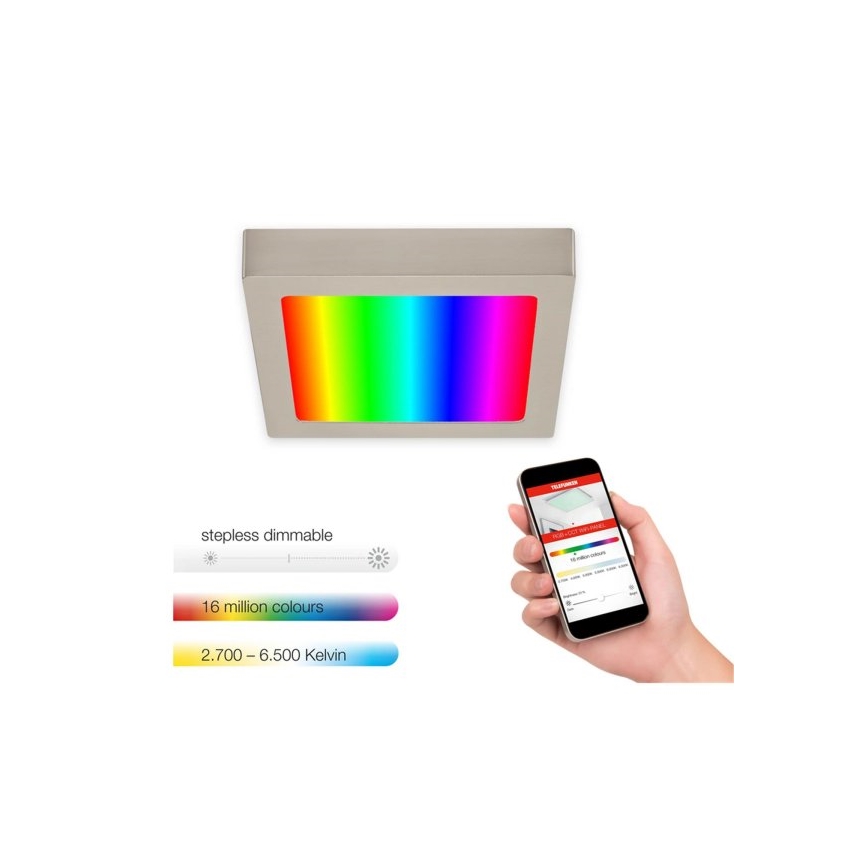 Telefunken 311002TF - LED RGBW prigušiva plafonska lampa LED/12W/230V 2700-6500K Wi-Fi Tuya