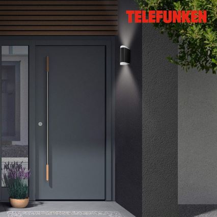 Telefunken 314905TF - LED spoljašnja zidna lampa 2xGU10/5W/230V IP44 crna