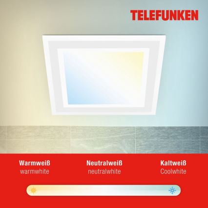 Telefunken 318806TF - LED RGBW prigušiva plafonska svetiljka LED/24W/230V 3000-6500K + daljinski upravljač